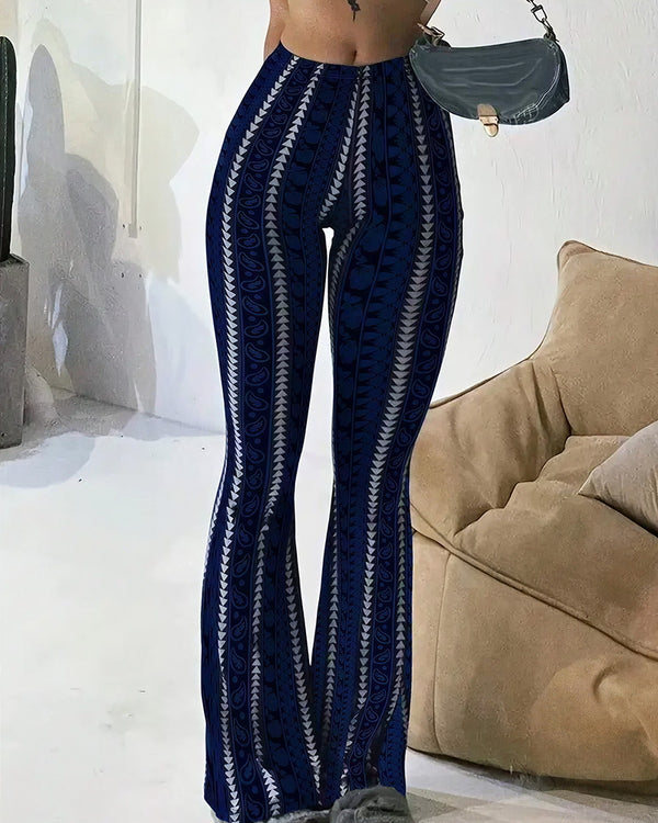 Curvvvy™ Pantaloni Yoga Svasati Vita Alta Boho Paisley