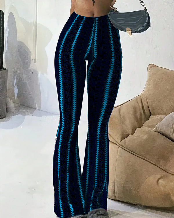 Curvvvy™ Pantaloni Yoga Svasati Vita Alta Boho Paisley