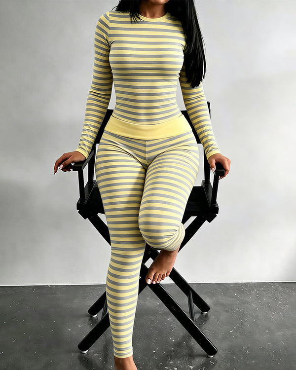Curvvvy™ Lässiges Set mit schulterfreiem Oberteil und weiter Hose