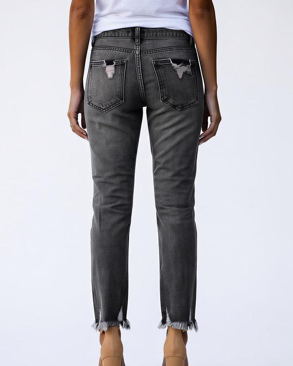 Curvvvy™ Skinny Jeans in Slim Fit mit Stretch und Stickerei