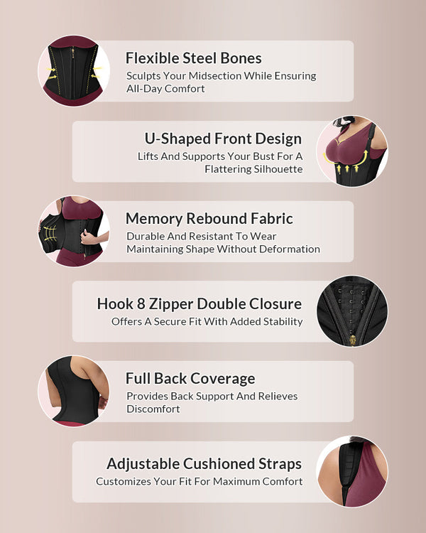 Curvvvy® CurveFlex - Double Waistband Corset Waist Trainer Curvvvy-US