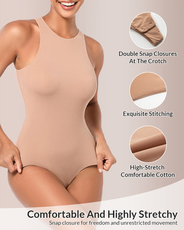 Curvvvy® Seamless Crew Neck Sculpting Bodysuit Shapewear