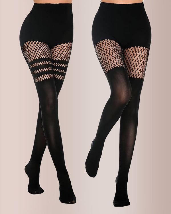 Curvvvy™ Ultra-transparente glänzende High-Waist Strumpfhose (2er-Pack)