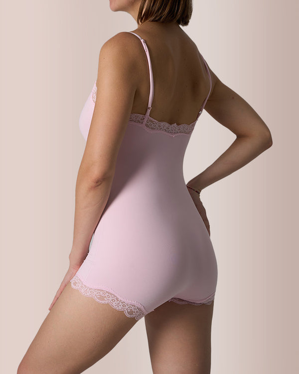 Curvvvy® Women’s Lace Trim Spaghetti Strap Lightweight Playsuit