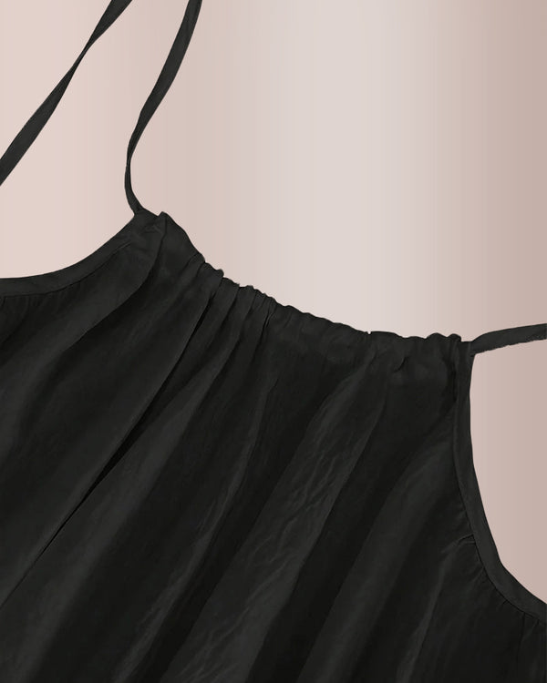 Curvvvy® Backless Crinkle Texture Slip Beach Cover Up Dress