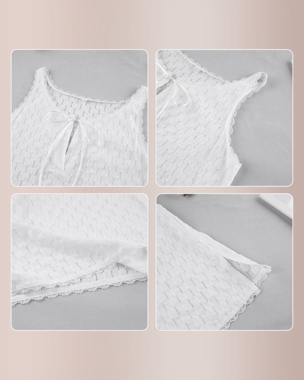 Curvvvy® Summer Breathable Hollow Cotton Silk Slip Dress