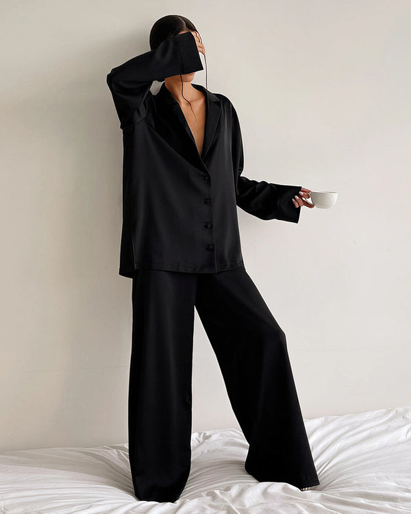 Curvvvy® Summer Faux Silk Pajama Set