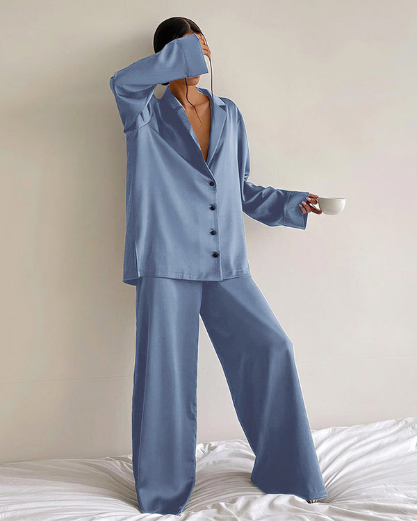 Curvvvy® Summer Faux Silk Pajama Set