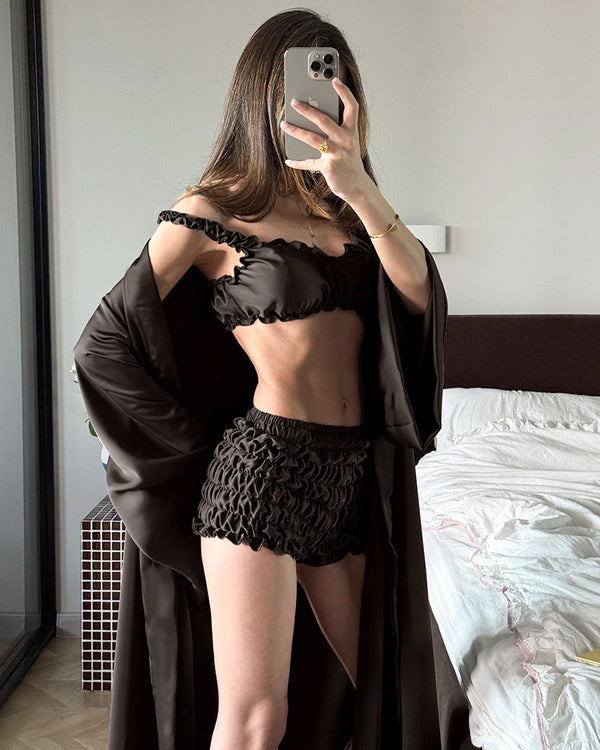 Curvvvy® Textured 3-Piece Loungewear Set