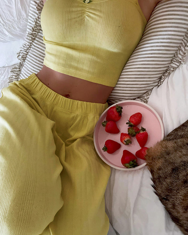 Curvvvy® Ribbed Cami & Wide-Leg Pant Lounge Set
