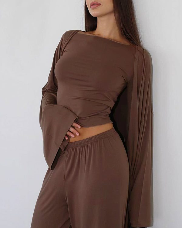 Curvvvy® Effortless Chic 3-Piece Knit Loungewear Set