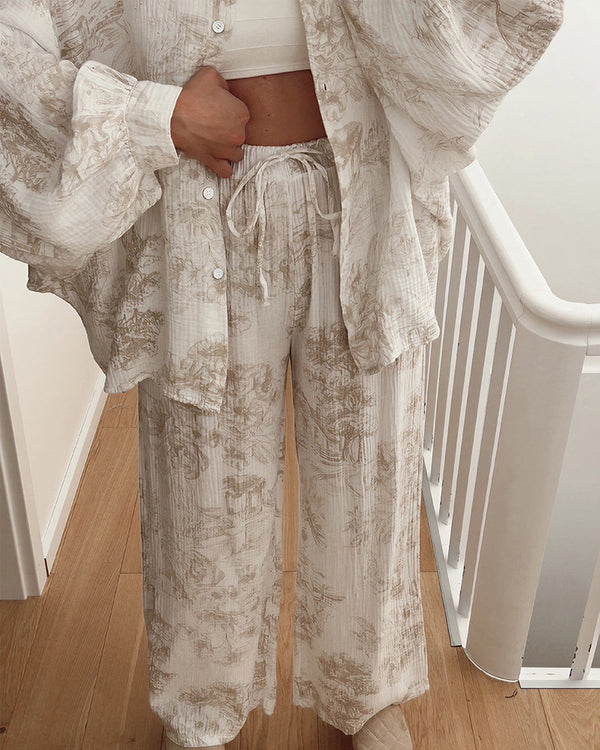 Curvvvy™ Cotton Printed Oversized Loungewear Set