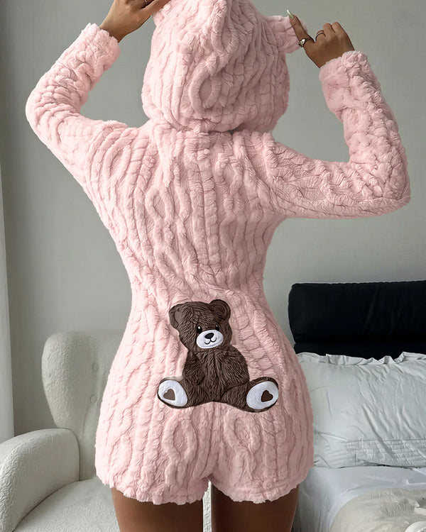 Curvvvy™ Conjunto de Dormir de Top y Short con Ribete de Encaje