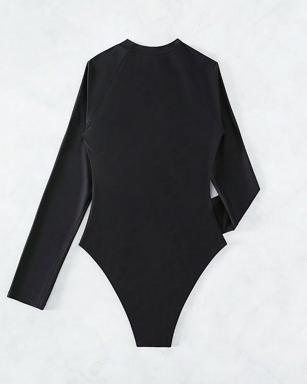 Curvvvy™ Long Sleeve One-Piece Rash Guard Swimsuit