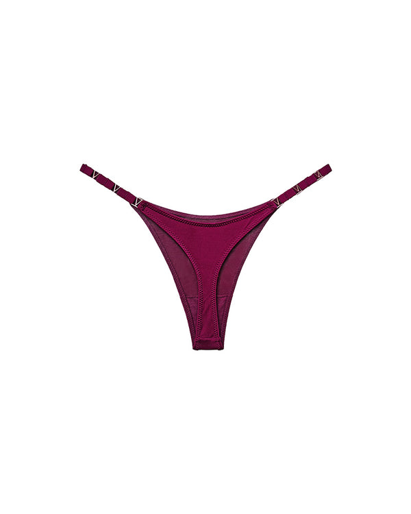 Curvvvy® Metal V-Cut Low-Rise Ice Silk Thong
