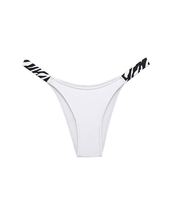 Curvvvy® Pure Cotton V-Cut High Leg Thong with Zebra Print Straps