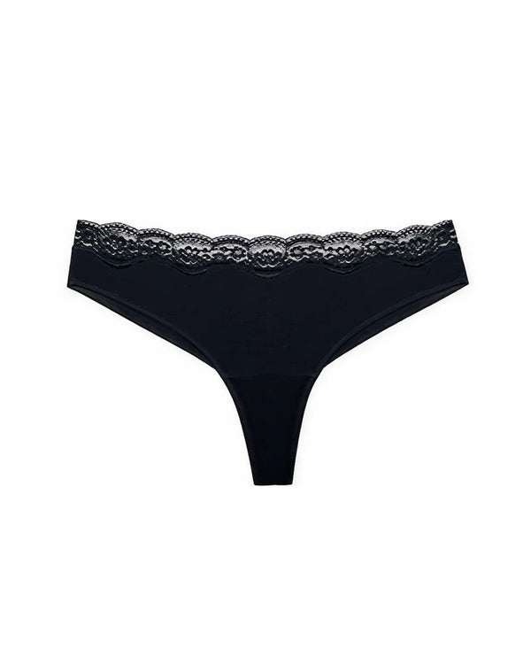 Curvvvy® Lace High Cut Color Block Thong