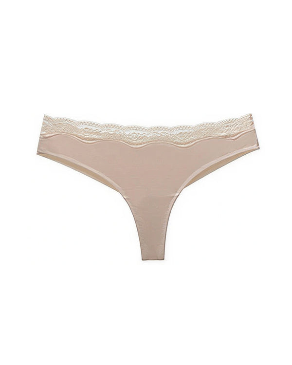 Curvvvy® Lace High Cut Color Block Thong