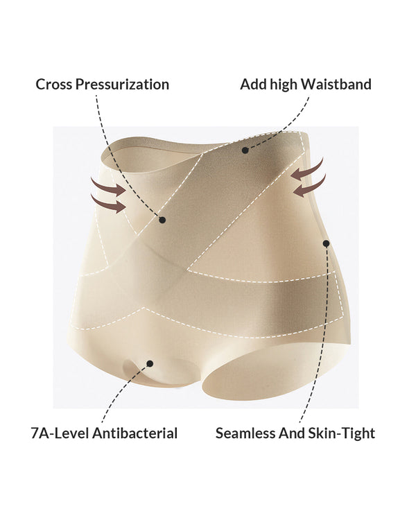 Curvvvy™ Seamless High-Waisted Tummy Control Ice Silk Briefs