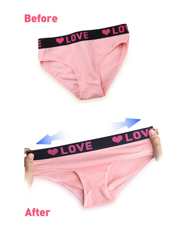 Curvvvy™ Sporty 'LOVE' Graphic Waistband Mid-Rise Breathable Briefs