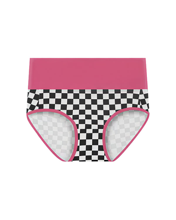 Curvvvy™ High-Waisted Checkerboard Briefs