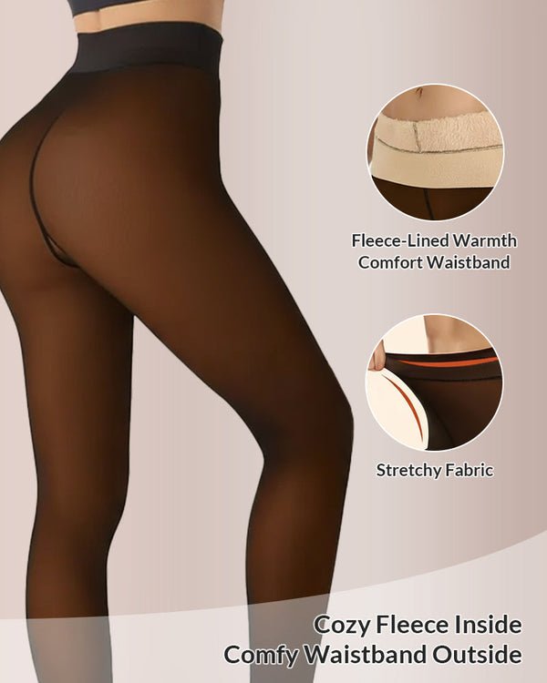 Curvvvy® Opaque Fleece Lined Slimming Tights Curvvvy-US