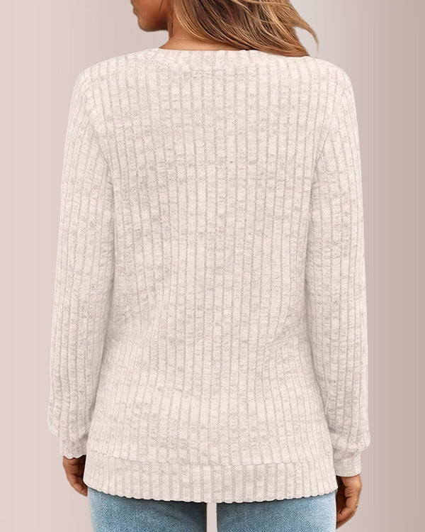 Curvvvy® Women’s V-Neck Long Sleeve Tunic Top