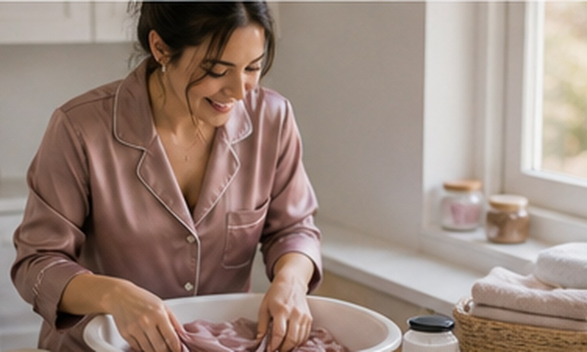 Curvvvy blog cover: How to Hand Wash Silk Pajamas Without Wrecking the Fibers (2026 Guide)