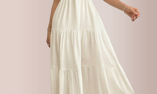 Curvvvy blog cover: Halter Neck Maxi Dress: How to Style It for Every Body (2026 Guide)