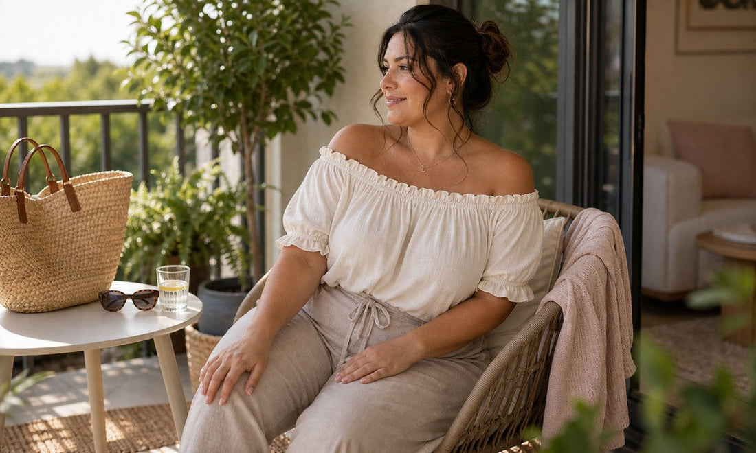 Curvvvy editorial cover: Plus-Size Bandeau for Off-Shoulder Summer Tops 2026