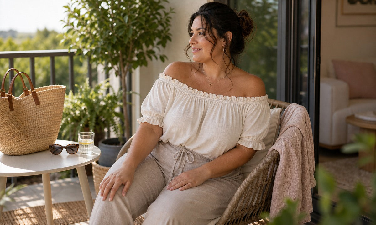 Curvvvy editorial cover: Plus-Size Bandeau for Off-Shoulder Summer Tops 2026