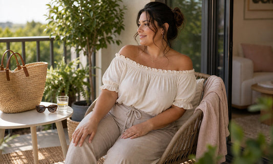 Curvvvy editorial cover: Plus-Size Bandeau for Off-Shoulder Summer Tops 2026