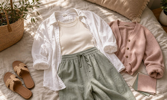 Curvvvy editorial cover: Summer Linen Outfit Bralette Layering: Comfort ...