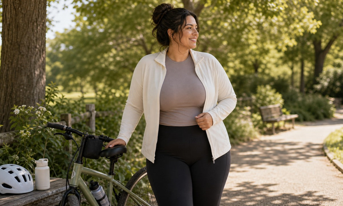 Curvvvy editorial cover: Best Plus-Size Sports Bra for Summer Cycling 20...