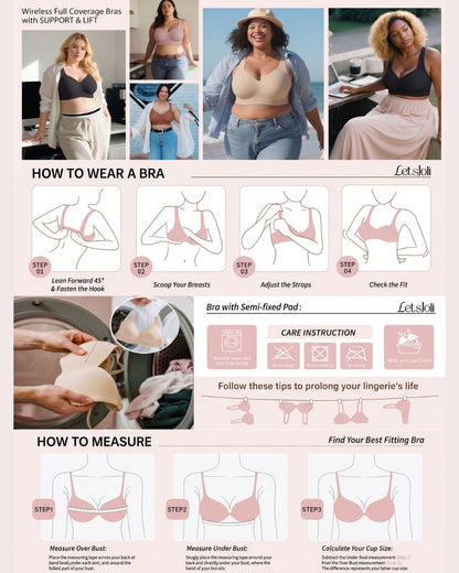 Curvvvy™ Plus Size Supportive Seamless Jelly Bra