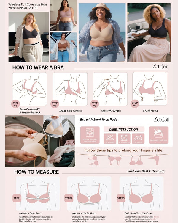 Curvvvy™ Plus Size Supportive Seamless Jelly Bra