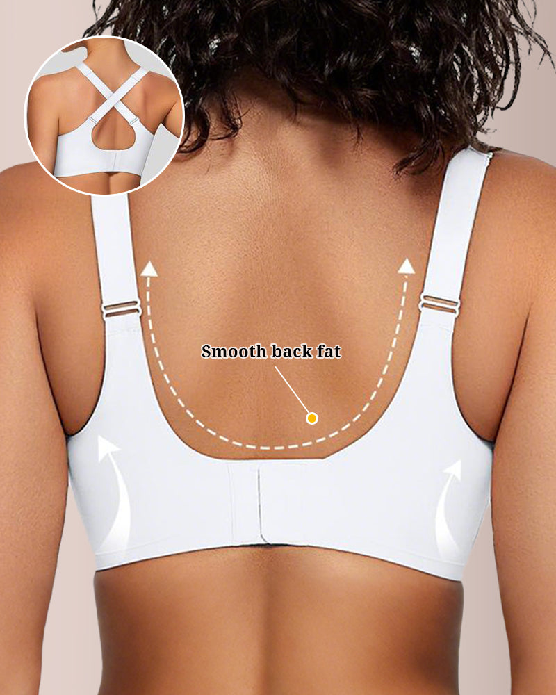 Curvvvy® V-Neck Mesh Crossover Bra