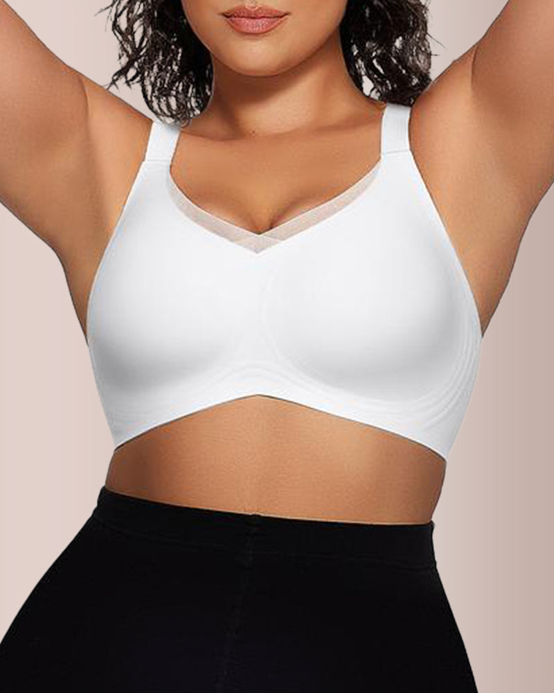 Curvvvy® V-Neck Mesh Crossover Bra