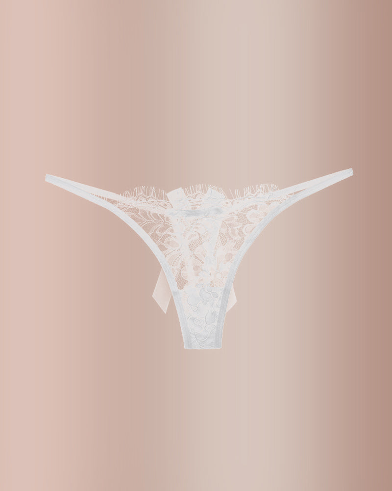 Curvvvy® BlossomLace – Eyelash Lace Strappy Floral Bow Thong