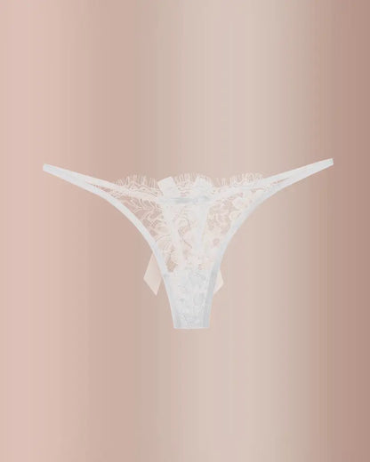 Curvvvy® BlossomLace – Eyelash Lace Strappy Floral Bow Thong curvvvy