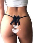 Curvvvy® BlossomLace – Eyelash Lace Strappy Floral Bow Thong