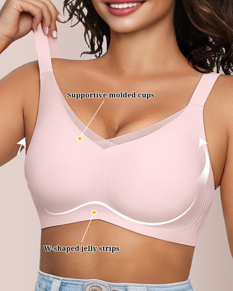 Curvvvy® V-Neck Mesh Crossover Bra
