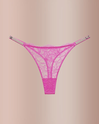 Curvvvy® BlossomLace – Lace Thong with Sparkling Details curvvvy