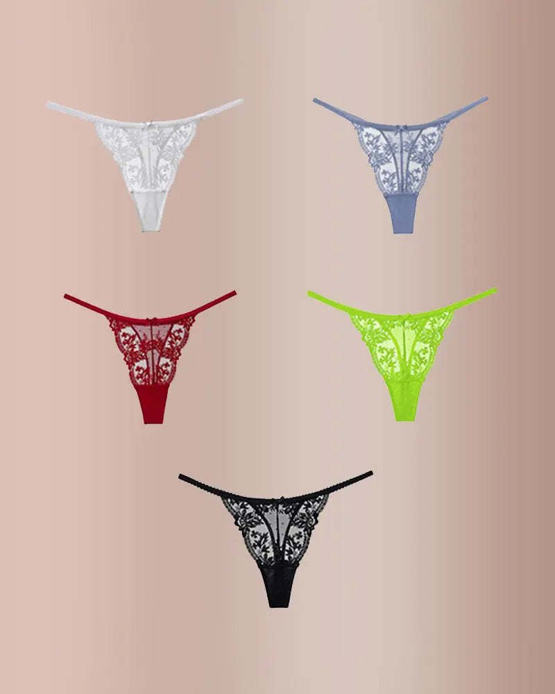 Curvvvy® BlossomLace – French Embroidered Sheer Lace Thong curvvvy