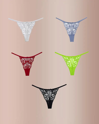 Curvvvy® BlossomLace – French Embroidered Sheer Lace Thong curvvvy
