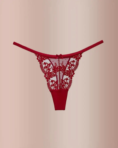 Curvvvy® BlossomLace – French Embroidered Sheer Lace Thong curvvvy