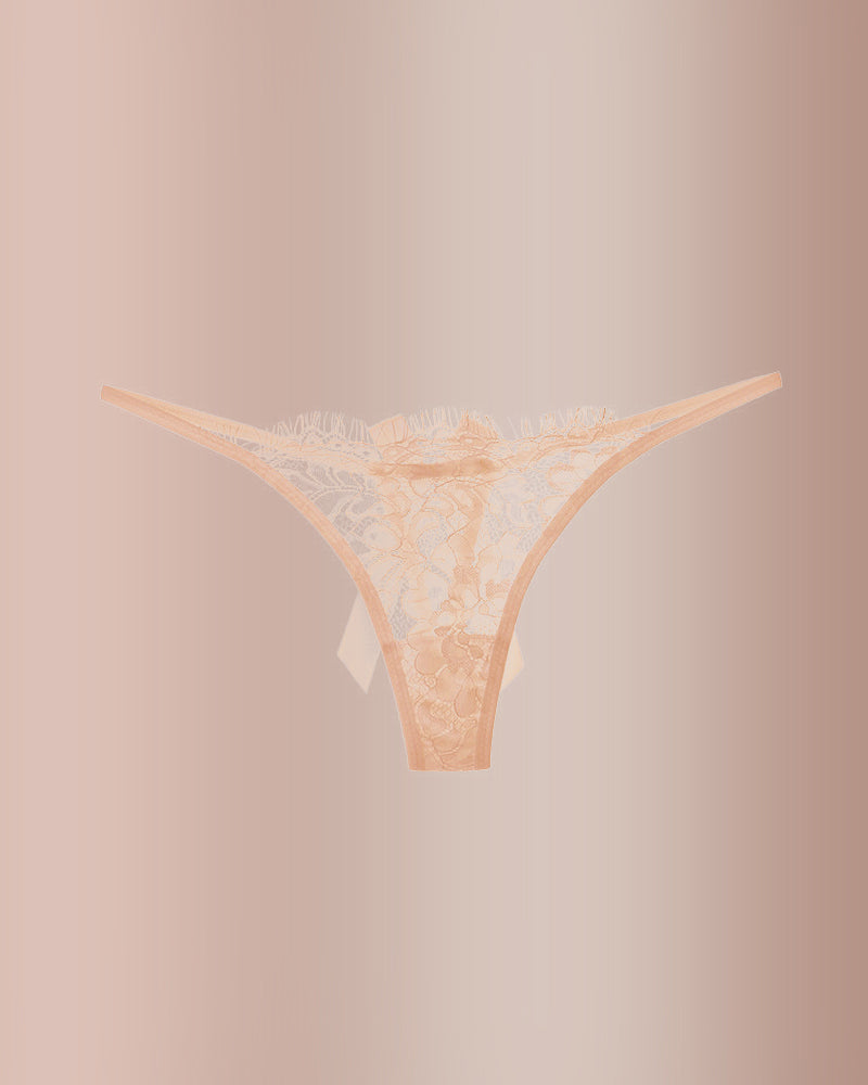 Curvvvy® BlossomLace – Eyelash Lace Strappy Floral Bow Thong