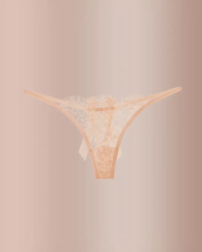 Curvvvy® BlossomLace – Eyelash Lace Strappy Floral Bow Thong curvvvy