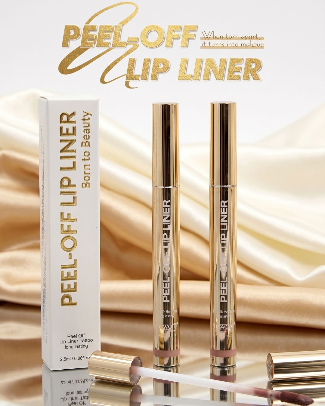 Curvvvy™ BTB Wonder Blading Metallic Gold Lip Stain Masque 2.5ml