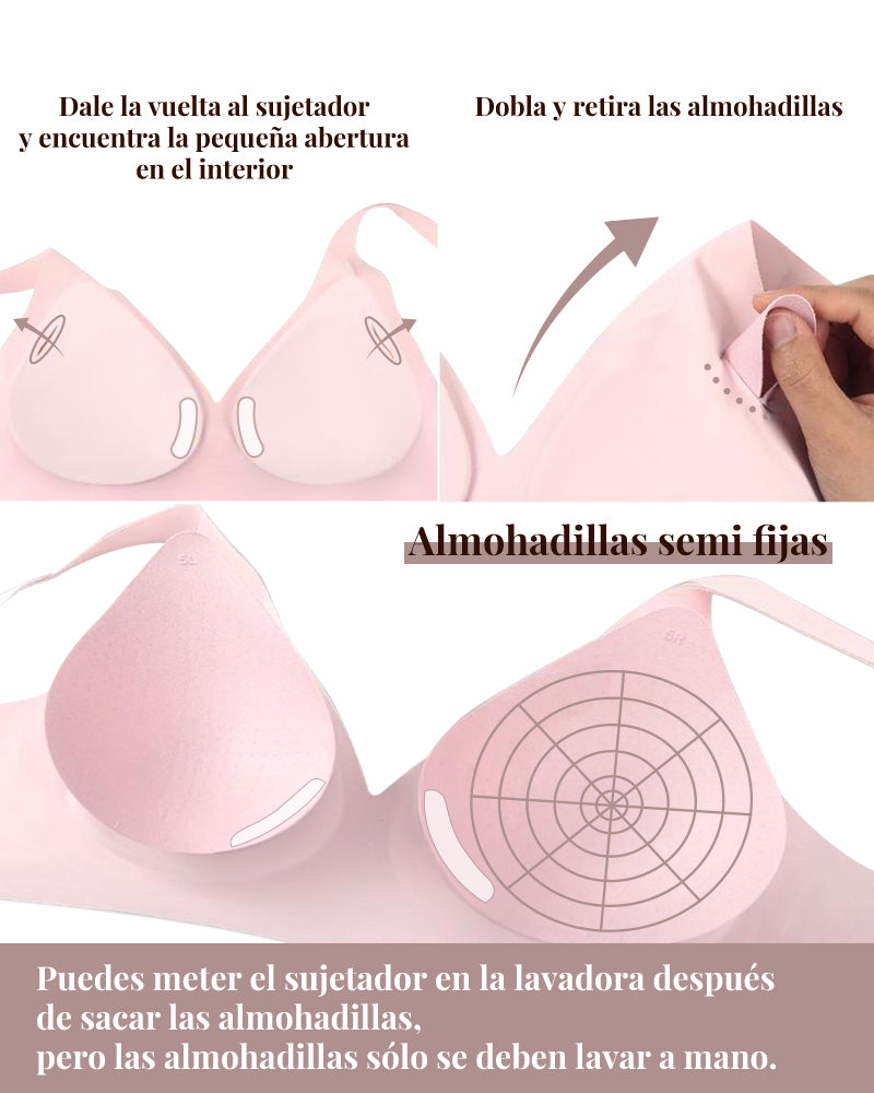 Brasier sin varilla y sin costuras con escote en V